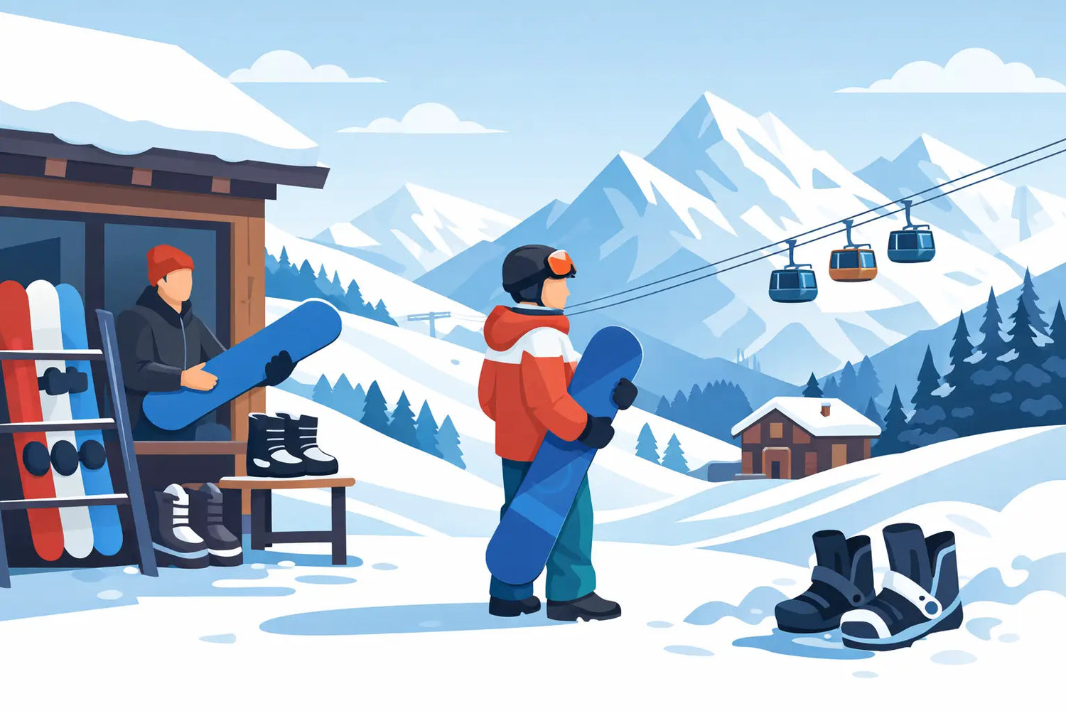 Bien choisir sa location snowboard débutant en Valais
