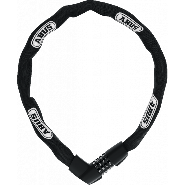 Chain Locks - Tresor 1385/110 Black Combo - 110 cm Length / 7 mm Diameter Square