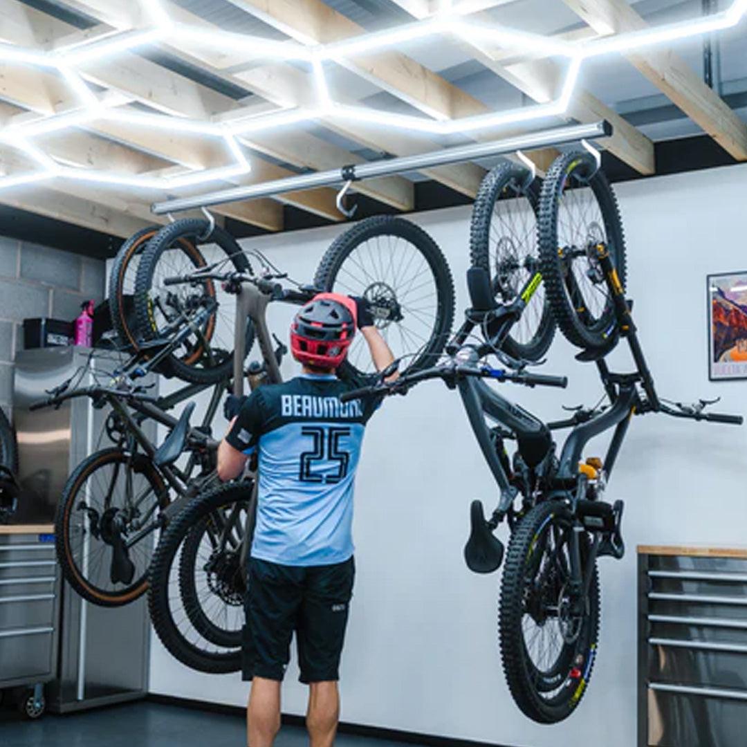 STASHED PRODUCTS - SpaceRail Bike Storage System | CEILING SYSTEM