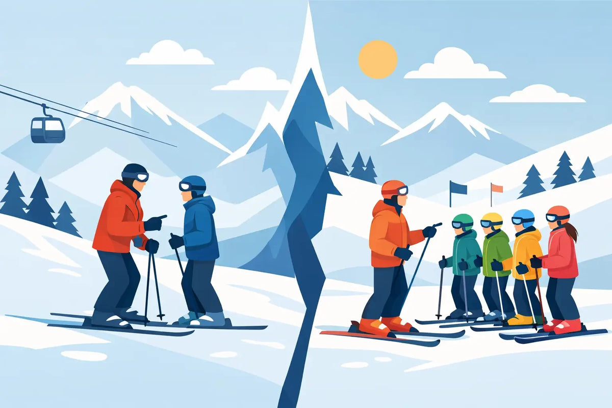 Cours privé ou collectif ski, lequel choisir ?