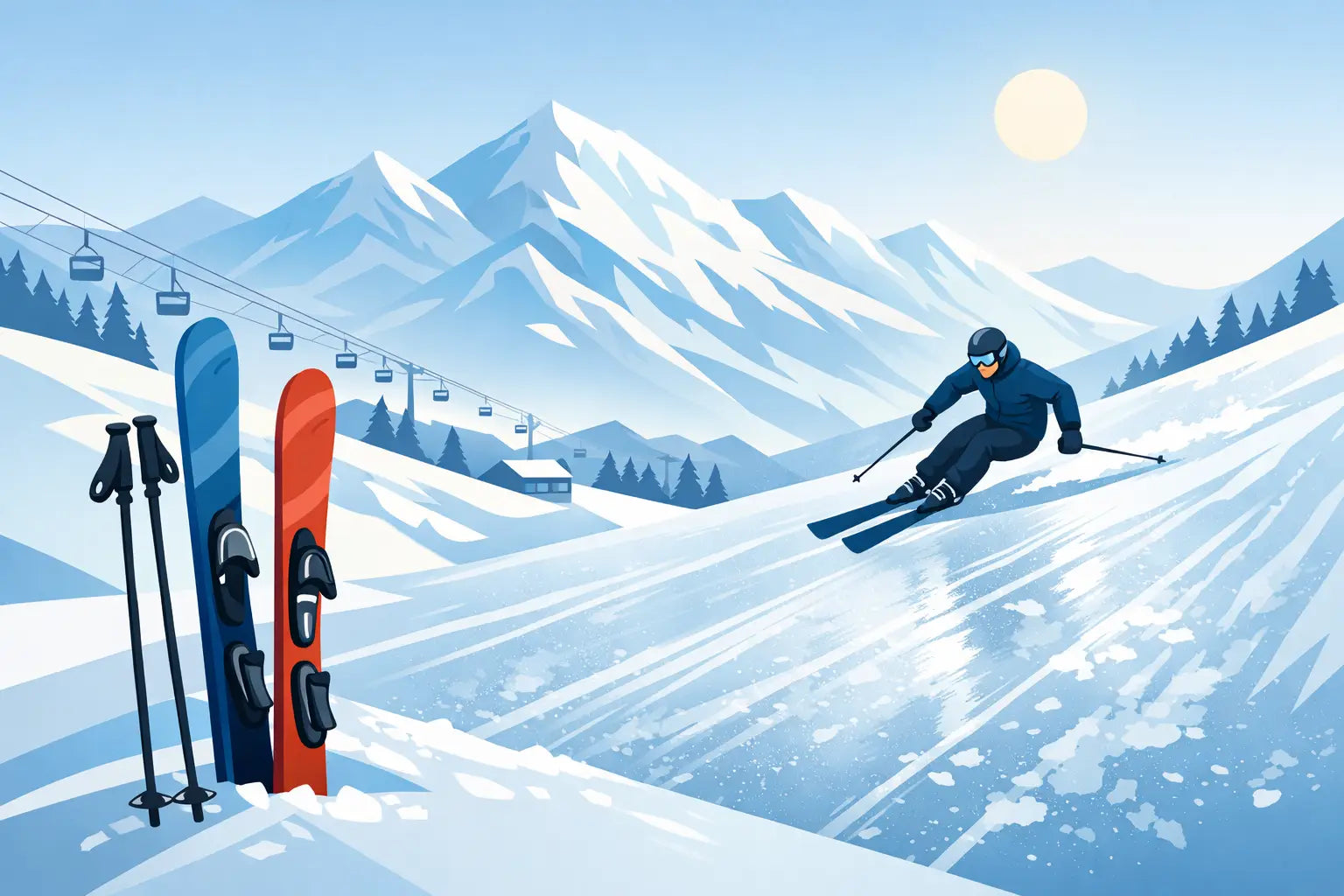 Quel ski pour neige dure : le bon choix piste