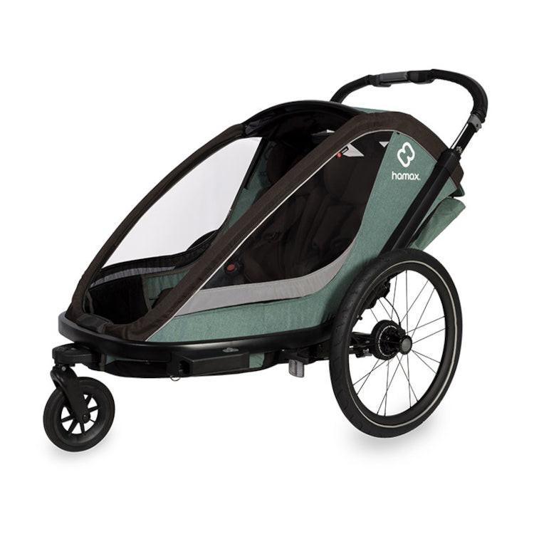 HAMAX - Cocoon Green/Black - Adventure-Ready Bike Trailer 🚴♂️🌟