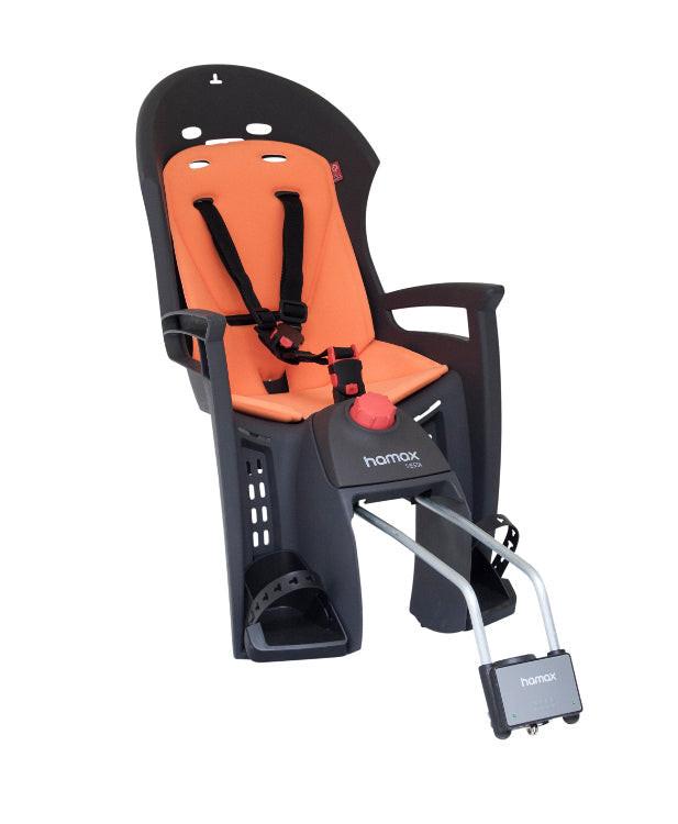 HAMAX - Siesta Gray/Orange - Safe & Comfy Child Bike Seat 🚴‍♂️👶
